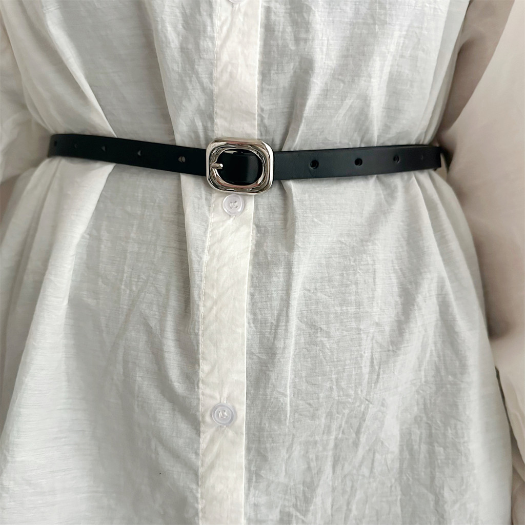 Versão coreana cinto fino feminino All-Match cinto decorativo acessório vestido acessórios de cintura estreita moda Jean