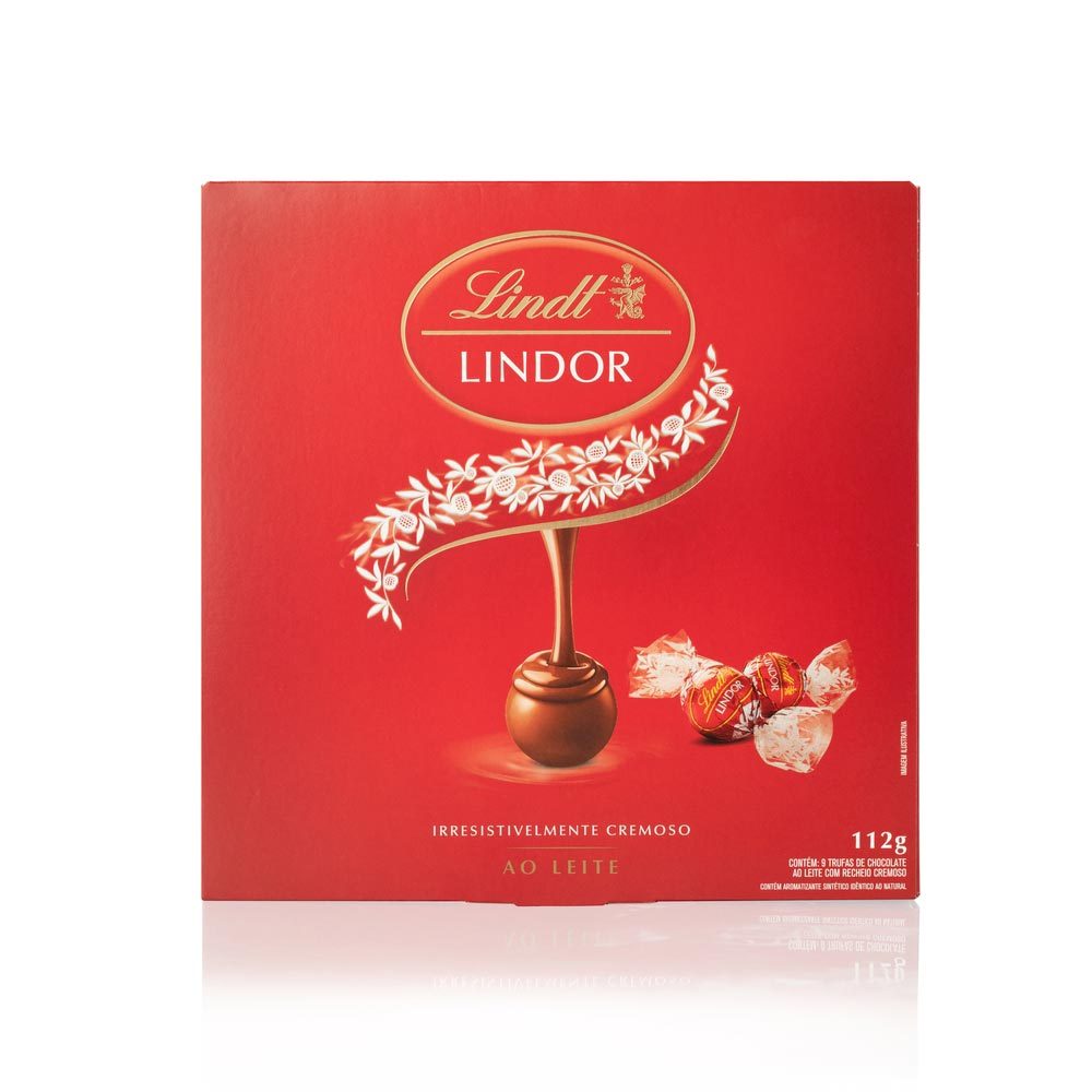 Trufa de Chocolate ao Leite Lindt Lindor Caixa 112g em Oferta na Shopee