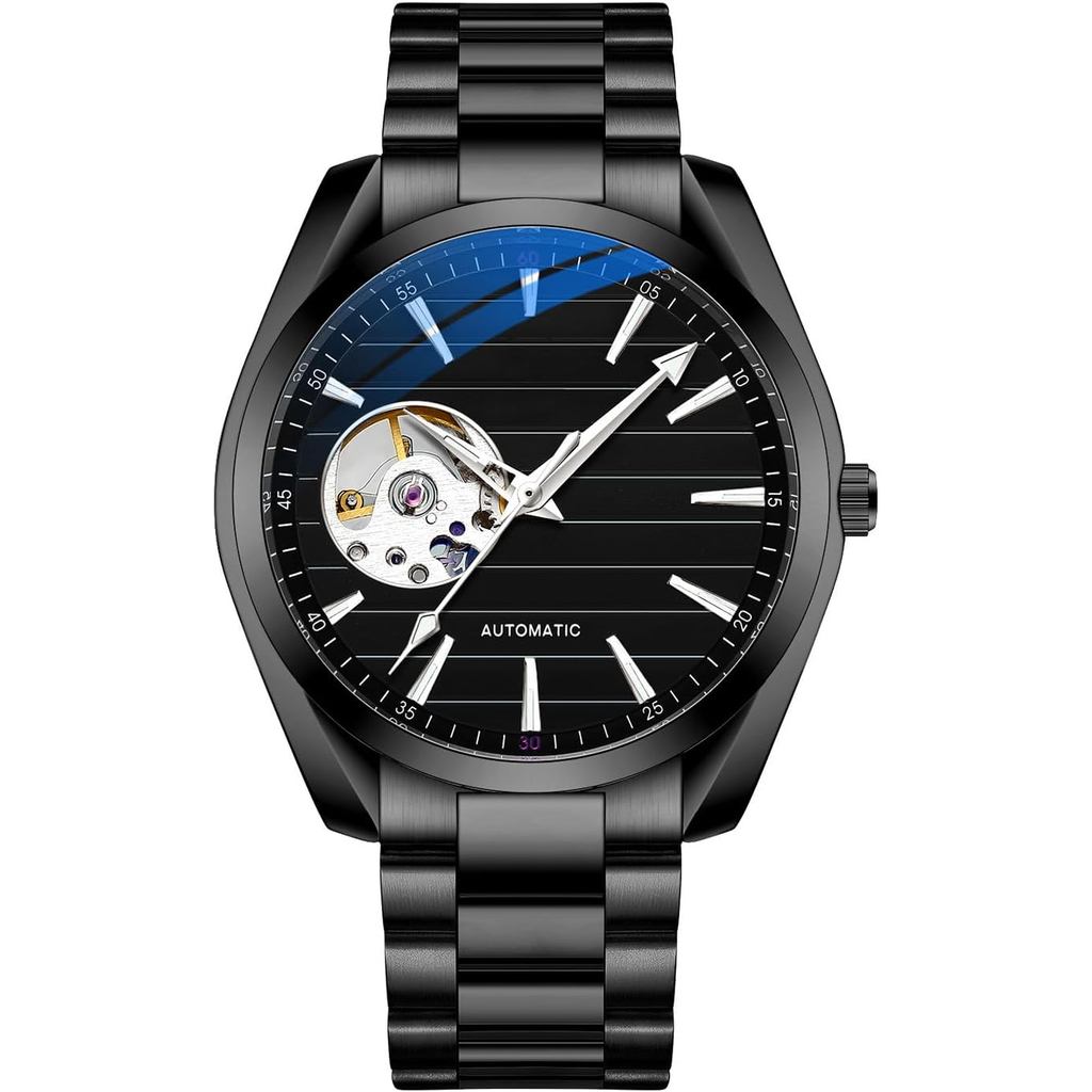 Relógio Masculino BESTKANG, Relógios de Pulso Mecânicos em Aço Inoxidável, Relógios à Prova d'Água para Homens, Relógio 