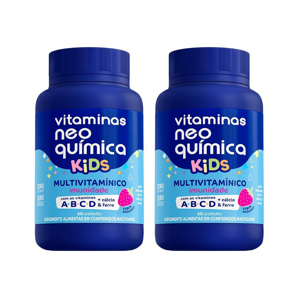 Kit c/2 Vitamina Neo Química Kids - 60 Cpr em Oferta na Shopee