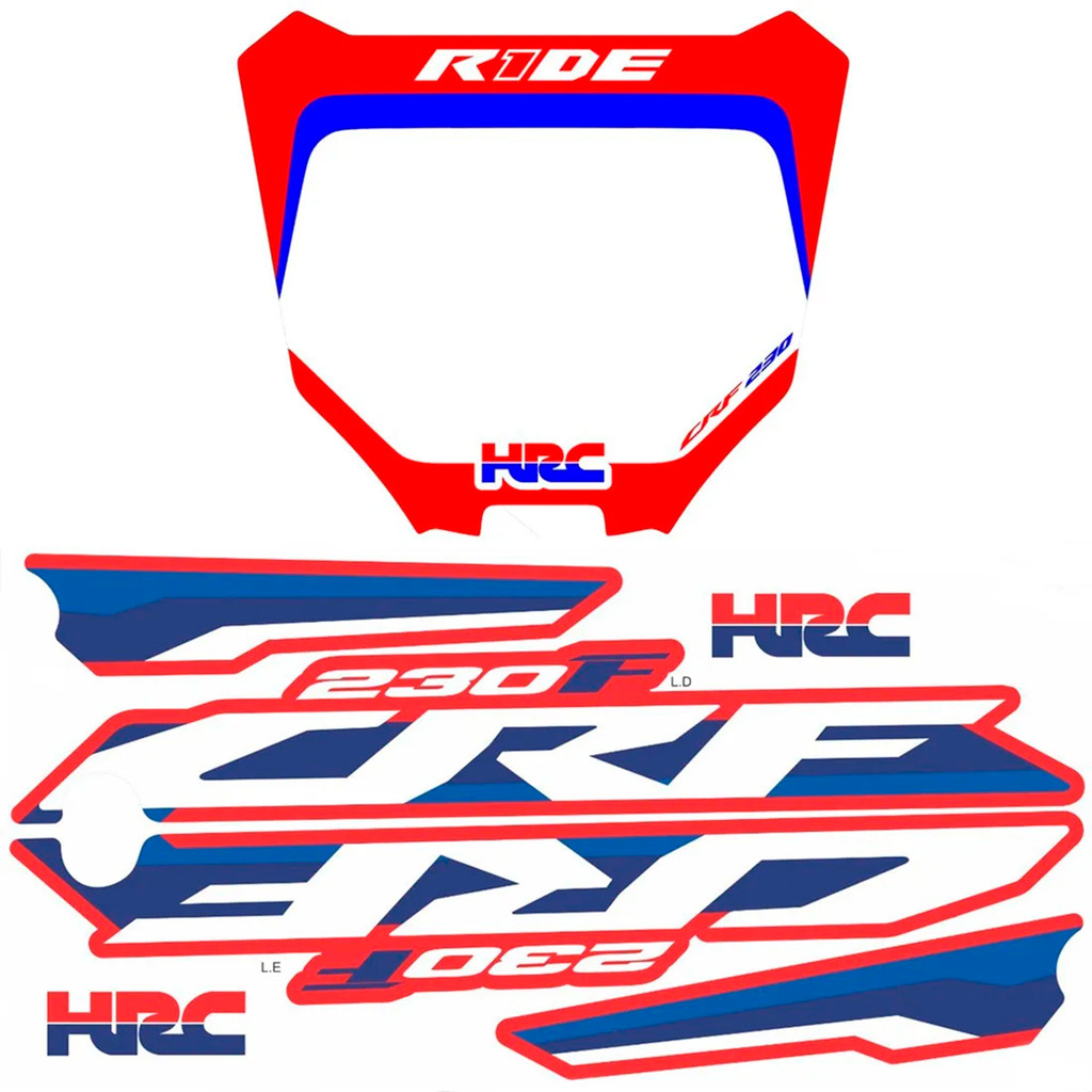 Kit Adesivo Take Aletas Tanque Number Plate Biker R1de Crf 230