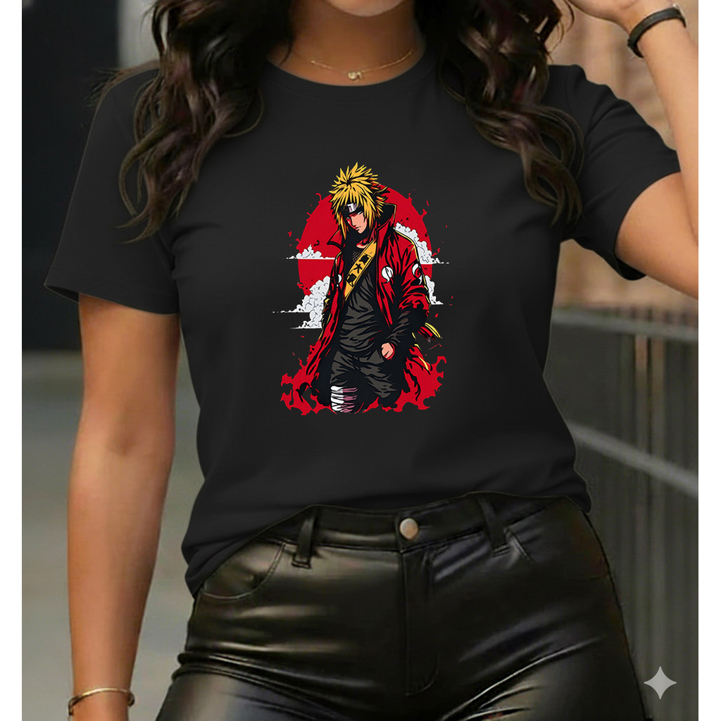 Camiseta Unissex Oversized Plus Size Feminina Masculina Camisa Naruto Shippuden, Manga Animes, Vermelho, Manga, , Manga