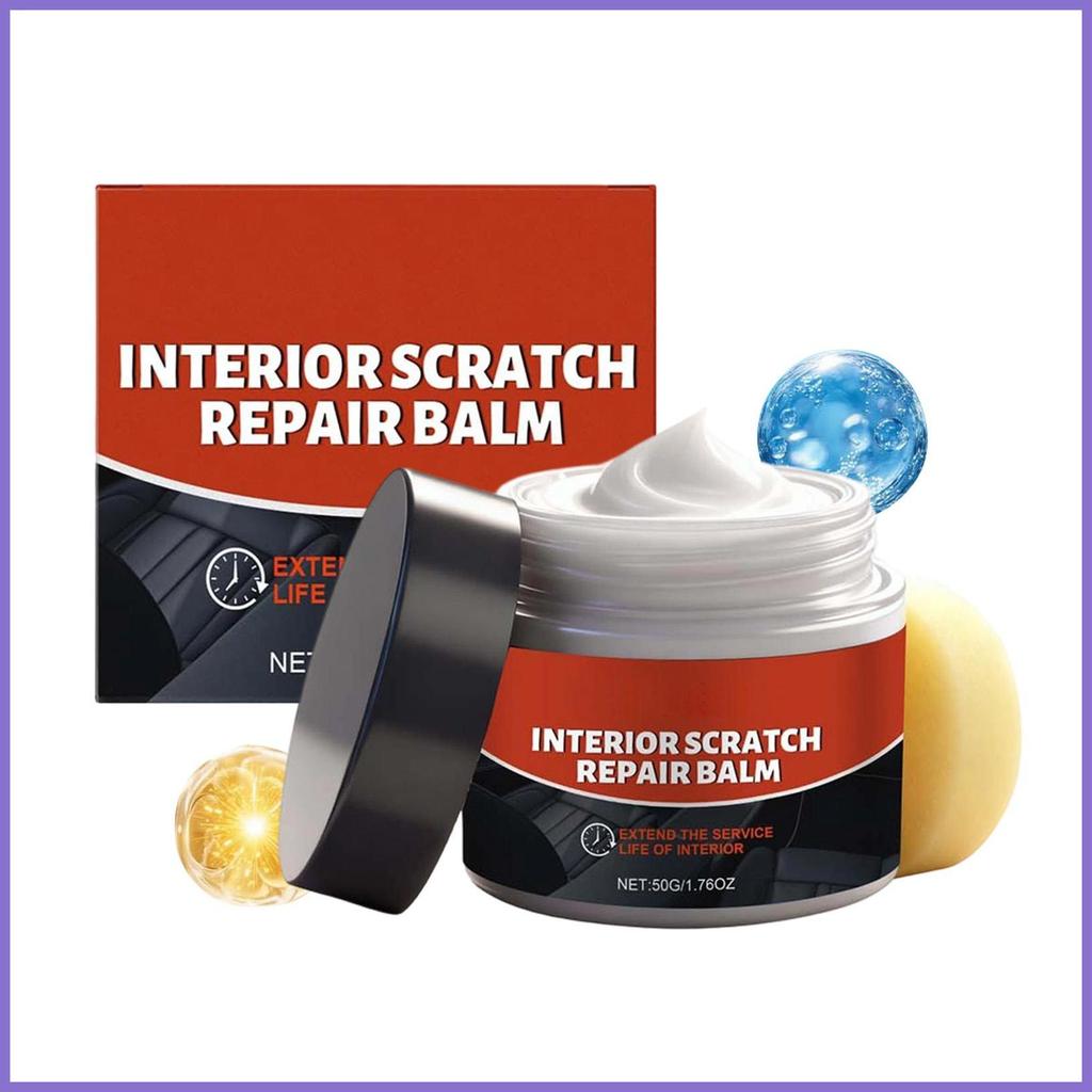 Kit De Limpeza De Couro De Carro , Remoção Nutritiva De Manchas Com Esponja , Creme De Reparo Restaurador Automático Par