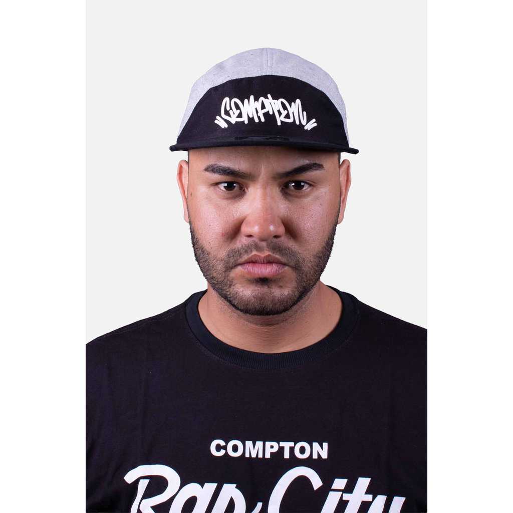 Boné Five Panel Collab Starter X Compton Clic Cinza