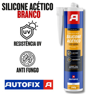 Silicone Acético Incolor Autofix 240g Veda Vidro E Alumínio em Oferta na Shopee
