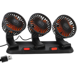 Ventilador Triplo Usb Automotivo Escritorio Mesa Escrivaninha Home Office Silencioso 2 Velocidades Calor Verao