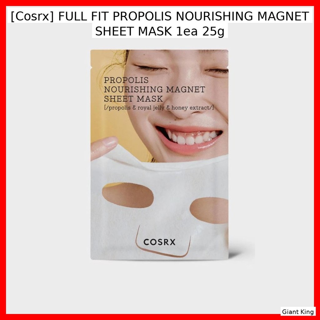 [Cosrx] Máscara De Folha De Ímã Nutritivo De Própolis FULL FIT 10 ea 25ml/, Hidratante Por Giant King