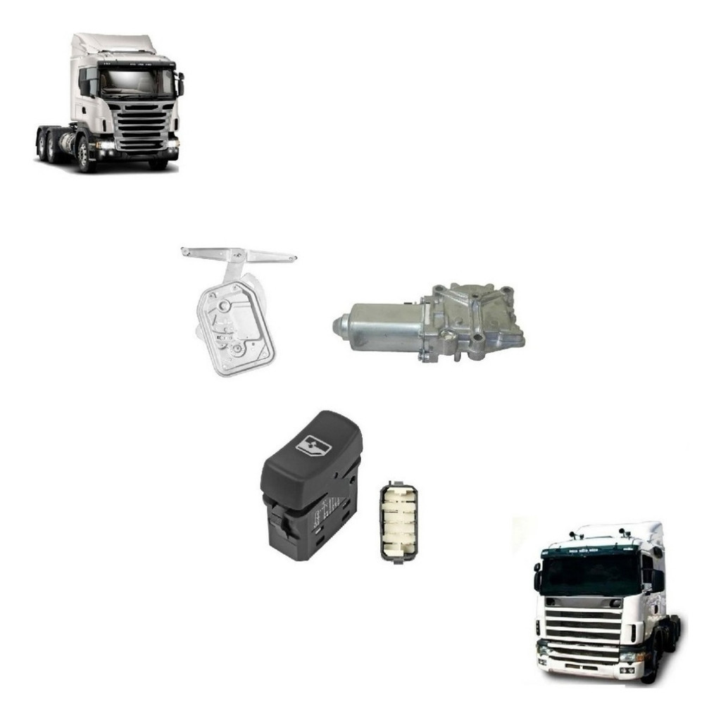 Kit Vidro Elétrica L.e Maquina + Motor + Botao Série 4 / Pgr