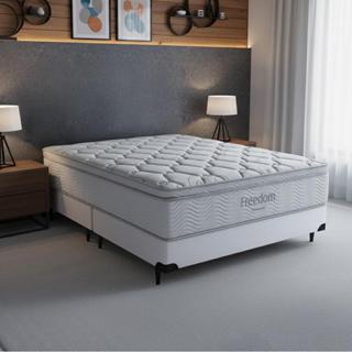 Cama Box e Colchão Freedom - SuperKing (193x203) - Ortobom em Oferta na Shopee
