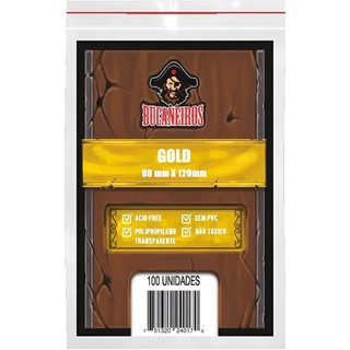 Sleeve Gold Bucaneiros Transparente 80 x 120mm Para Dixit