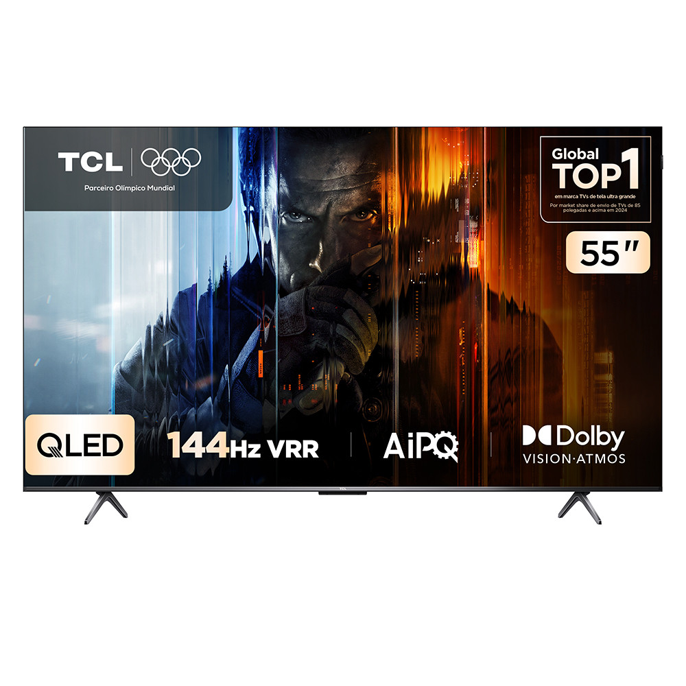Smart TV TCL 55 Polegadas QLED 4K P8K WiFi Bluetooth Google TV 144Hz HDR10+ Dolby Atmos Vision 55P8K em Oferta na Shopee
