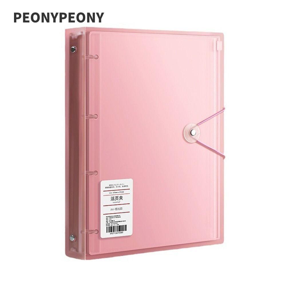 Livreto De Armazenamento Peônia , Saco De Identificação Familiar De Folhas Soltas A4/A5/B5 PP Fil À Prova De Poeira Para