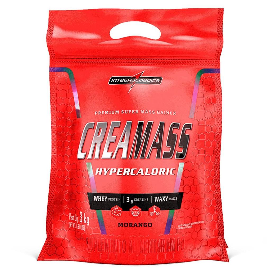 Creamass Hipercalórico 3kg – Baixo Teor de Gordura, Com Creatina, Ganho de Massa Muscular – Integralmedica