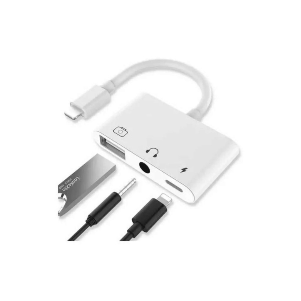 Adaptador Para iPhone Lightning USB, Fone de Ouvido e P2 ZJT-30101 Inova em Oferta na Shopee