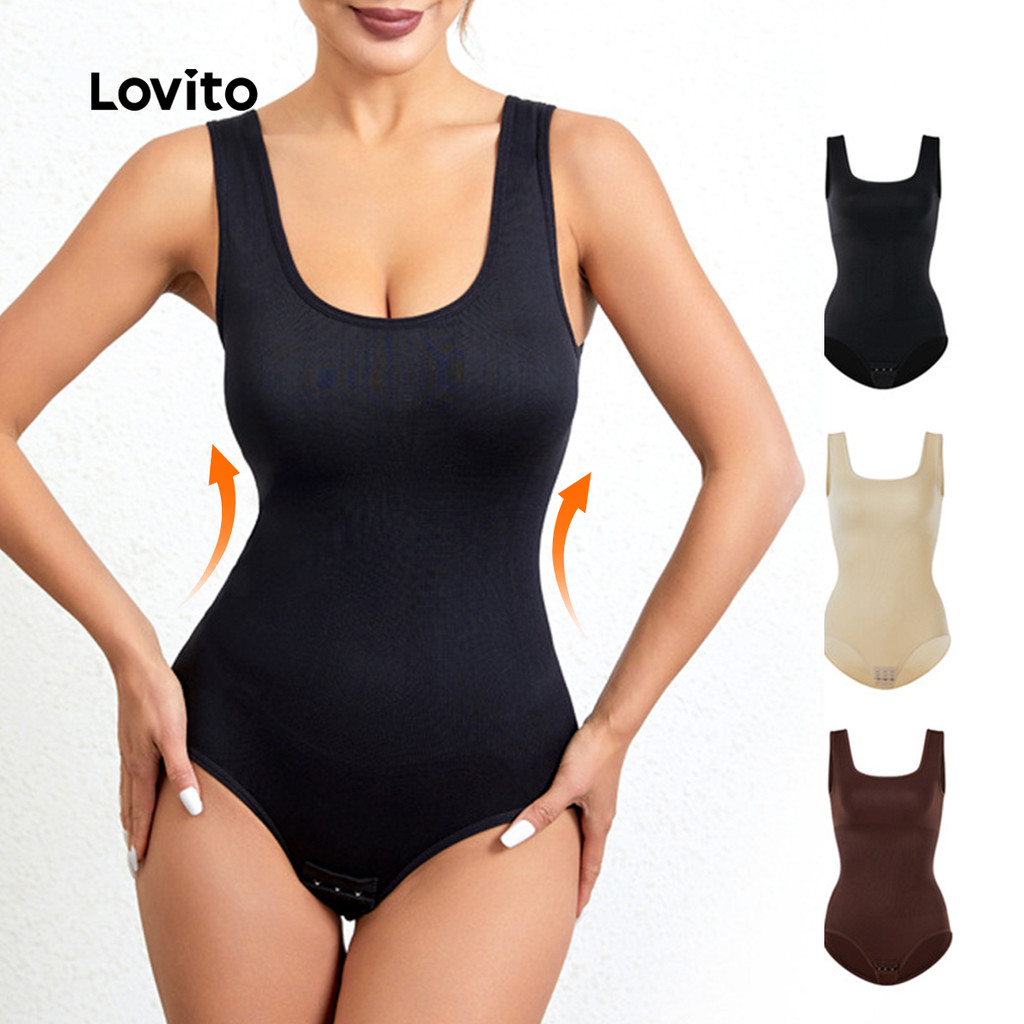 Lovito Modelador Pós-Operatório Alta Compressão Controle Barriga Preto LNE130197 em Oferta na Shopee