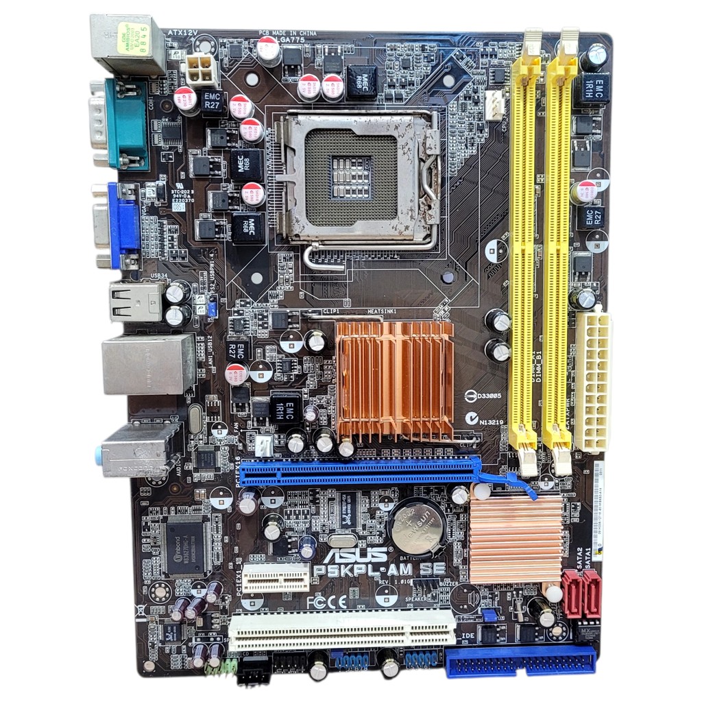 Placa Mãe Asus P5kpl-am Se Lga 775 Ddr2 G31 + Espelho