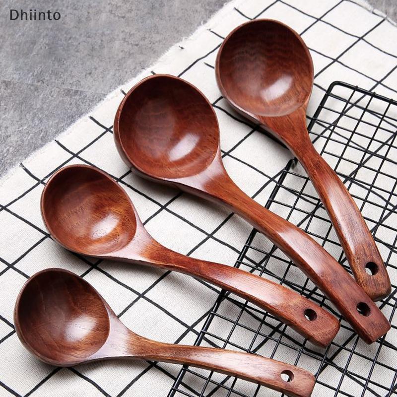 [Dhiint] Colher De Madeira Concha De Sopa Utensílios De Cozinha Talheres Suprimentos De Catering Não Sti Pot Acessórios
