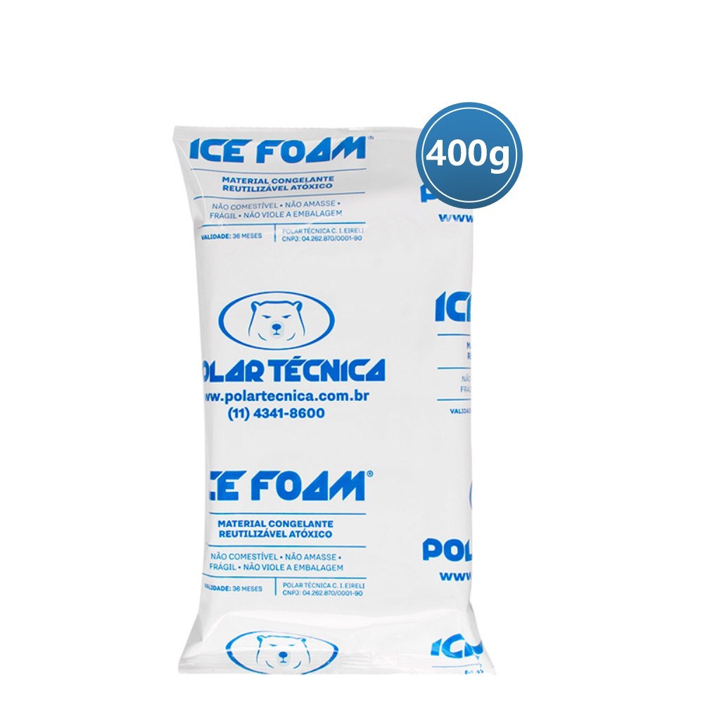 Gelo Artificial Espuma Ice Foam 400g Caixa com 30 Unidades