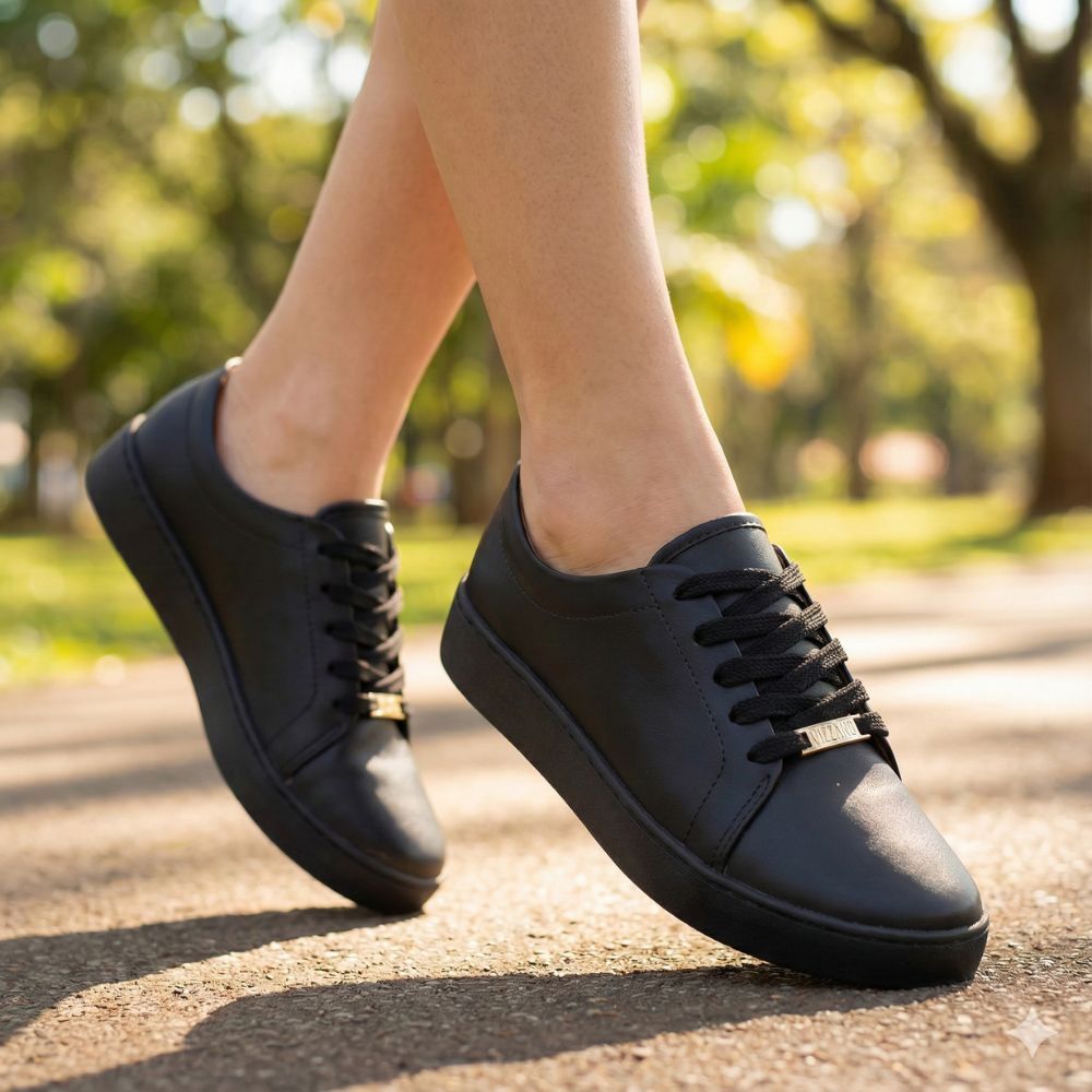 Tênis Feminino Vizzano Pelica Pingente RBD Casual Preto