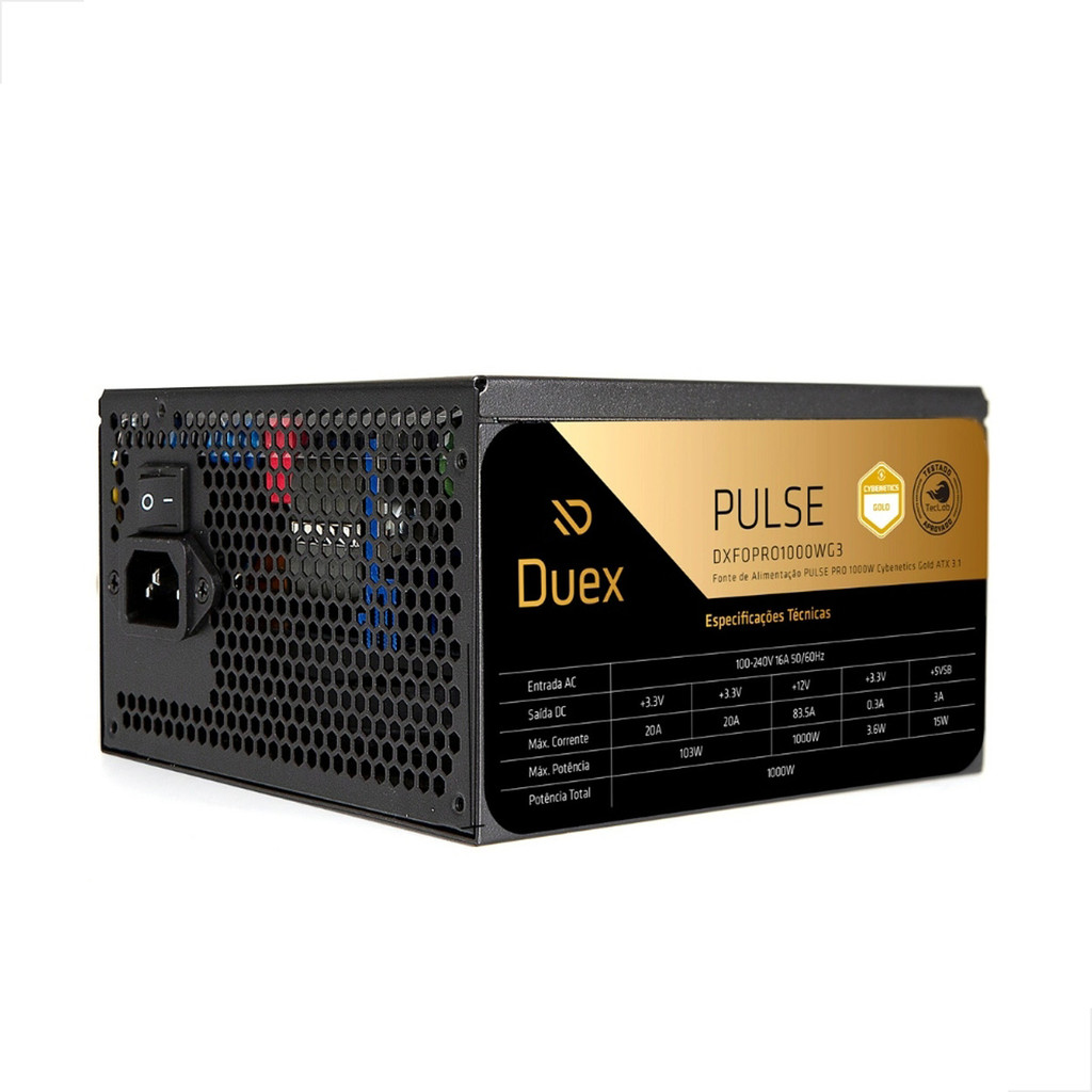 Fonte Duex Pulse Pro 1000W ATX 3.1 PCIe 5.1 Full Modular