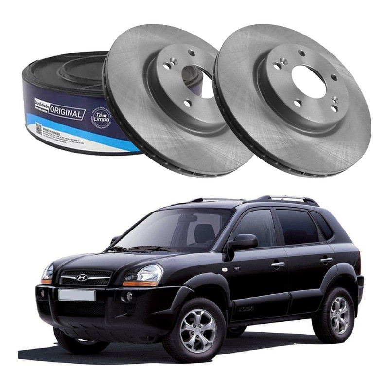 Par Disco Freio Dianteiro Mds Tucson 2.0 2013 A 2019