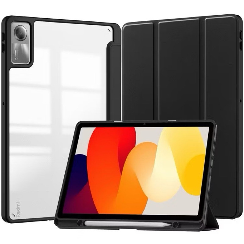 Capa Magnética para Redmi Pad SE 11" (2023) Acrílica Transparente Anti-Impacto com Slot Suporte Caneta