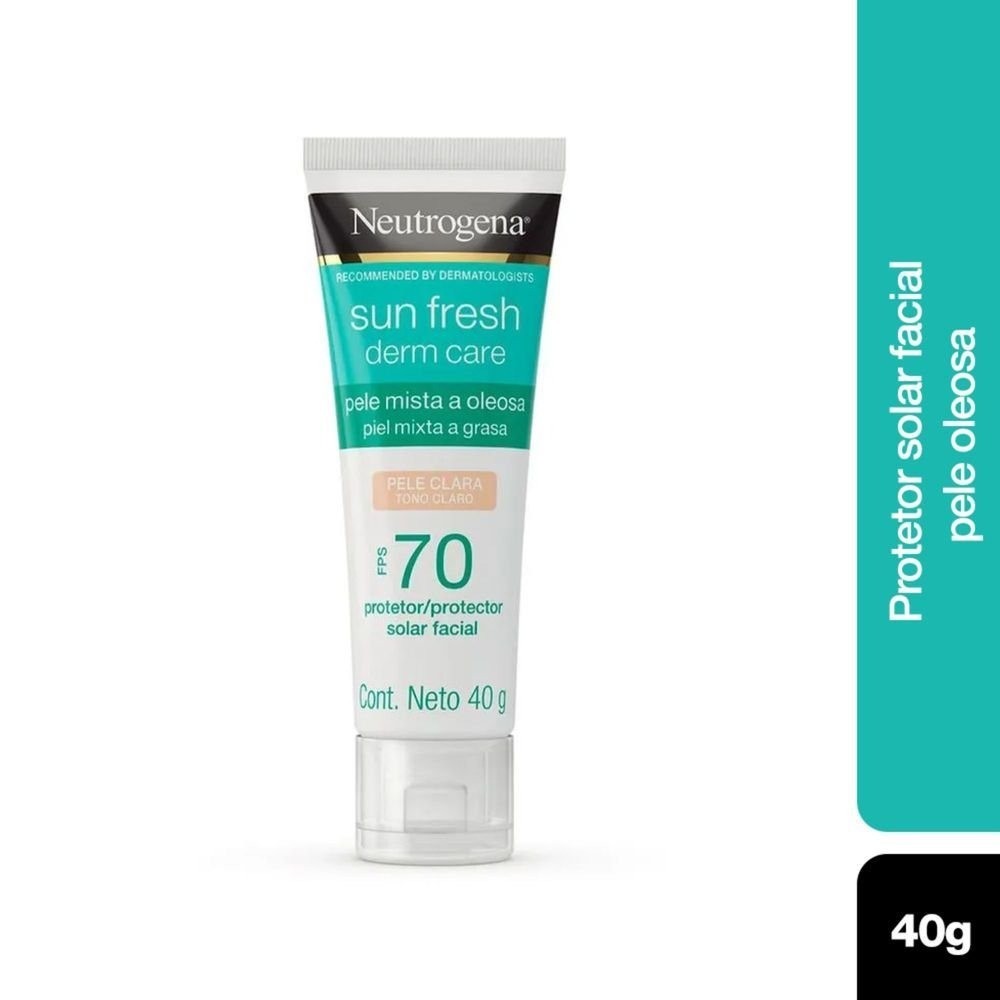 Protetor Solar Facial Neutrogena Sun Fresh Derm Care Pele Clara Fps 70 40g