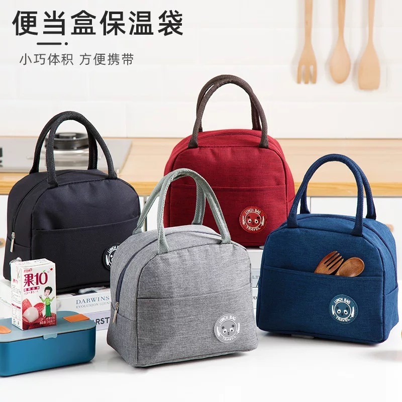 Bolsa Térmica Portátil de Mão Lancheira Marmita Viagem Piquenique Prático Com logo Panda