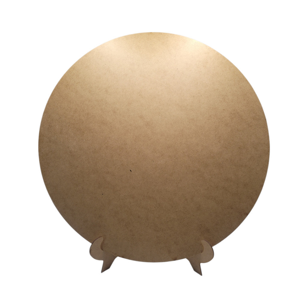Painel Redondo de Mesa 50x50 MDF Cru com Base para Decoração em Oferta na Shopee