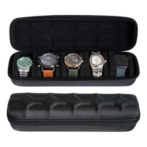 Porta Relógios Estojo Organizador Para 5 Peças