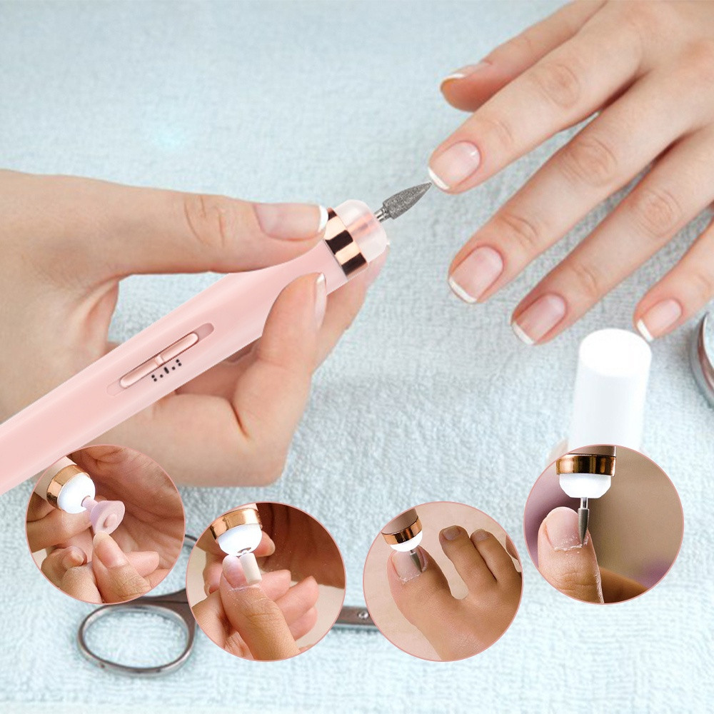 Lixadeira Lixa De Unha Alicate de unha Remover 5 em 1 Manicure Cutícula Portátil Recarregável Salon