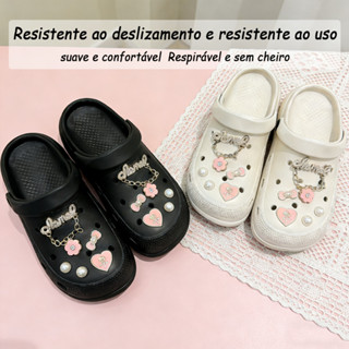 Chinelos de Buraco Sapatos Femininos Babuche Anti-deslizamento Sola Grossa Praia Confortáveis Anticolisão e Resistente em Oferta na Shopee