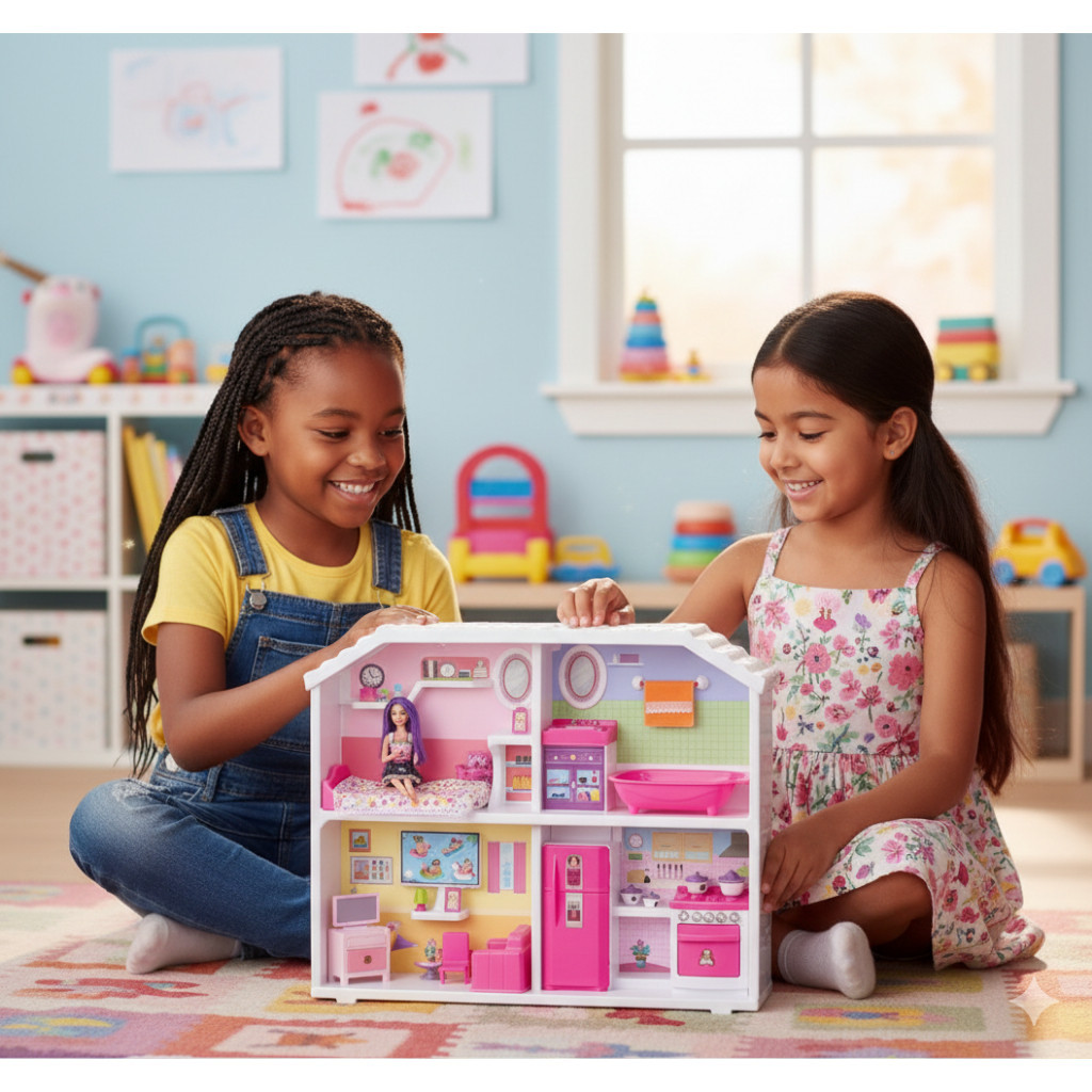 Cozinha Infantil Rosa Realista  Brinquedo Menina Panelinhas Pia Fogão Casinha Boneca Presente