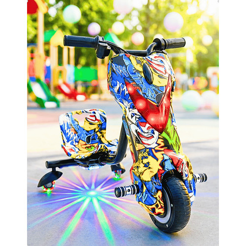 Patinete Triciclo Elétrico 3 Roda Street Amarelo Drift 150w  Amarelo