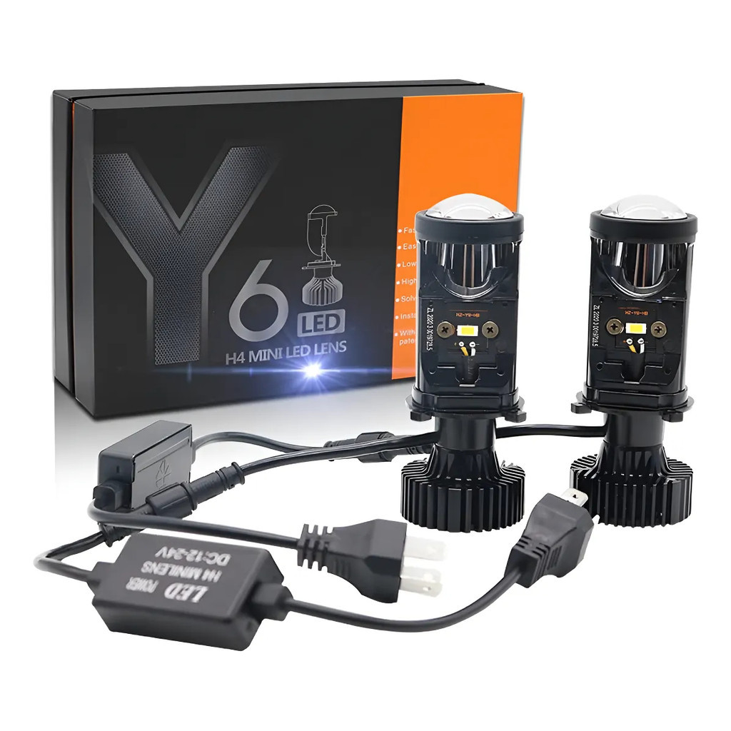 Par Ultra Led H4 Projetor Elíptico Canhão Canbus 8.500lm 72w
