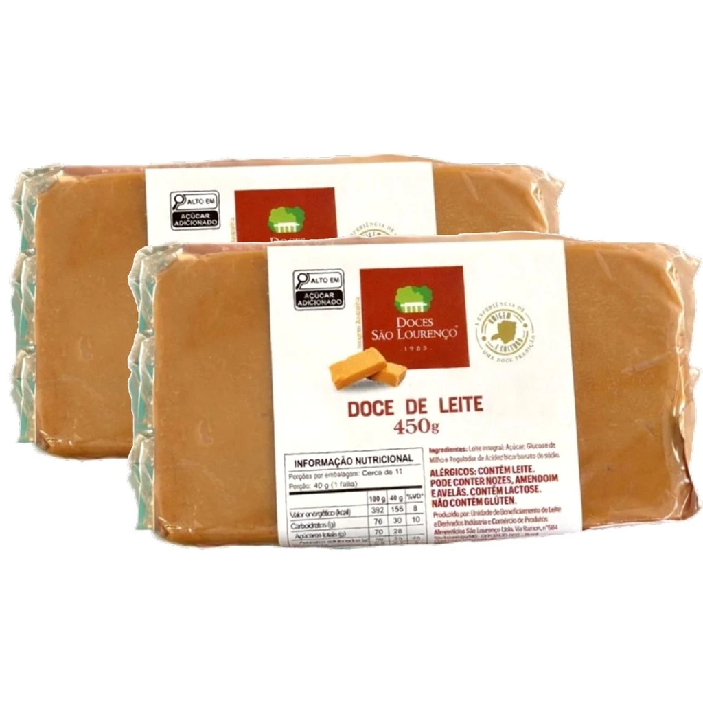 Kit c/ 2und Doce de Leite Puro em Massa SÃO LOURENÇO 450g