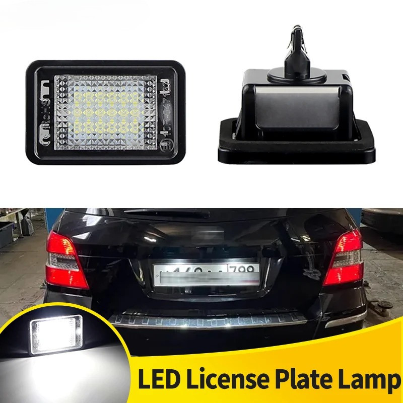 2 Peças Para Mercedes-Benz GLK X204 2007 2008 2009 2010-2013 LED Luz Da Placa De Licença Livre De Erros Lâmpada Identifi