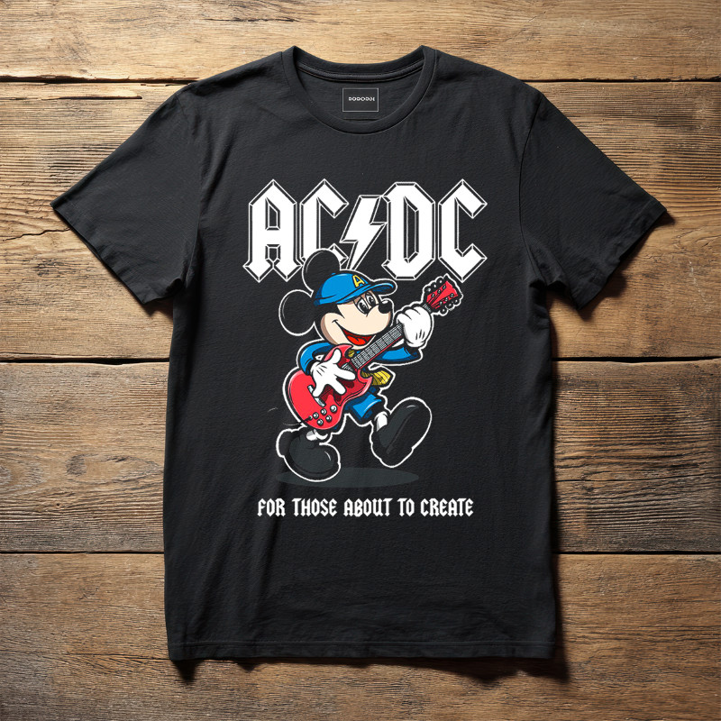 CAMISETA MIKEY AC/DC PREMIUM UNISSEX 100% ALGODÃO ETERNAL ROCK COLLECTION