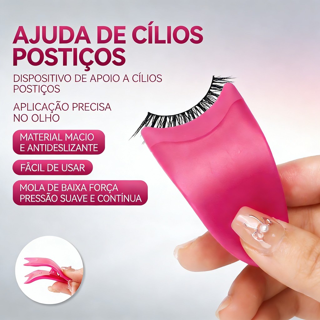 1/2/3 Pinça Auxiliar De Cílios Postiça Aplicadora Postiços Aplicador Rímel Clipe Maquiagem Para Olhos