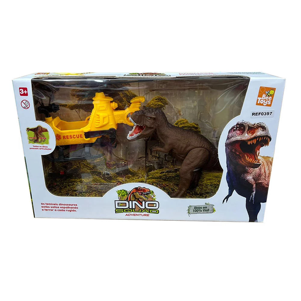 Playset Dinossauro Bee Toys Dino Squad Adventure Rex em Oferta na Shopee