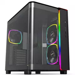 Gabinete Gamer Montech King 95 Pro, ARGB, Mid Tower, Vidro Temperado, ATX Black Sem Fonte Com 6 Fans