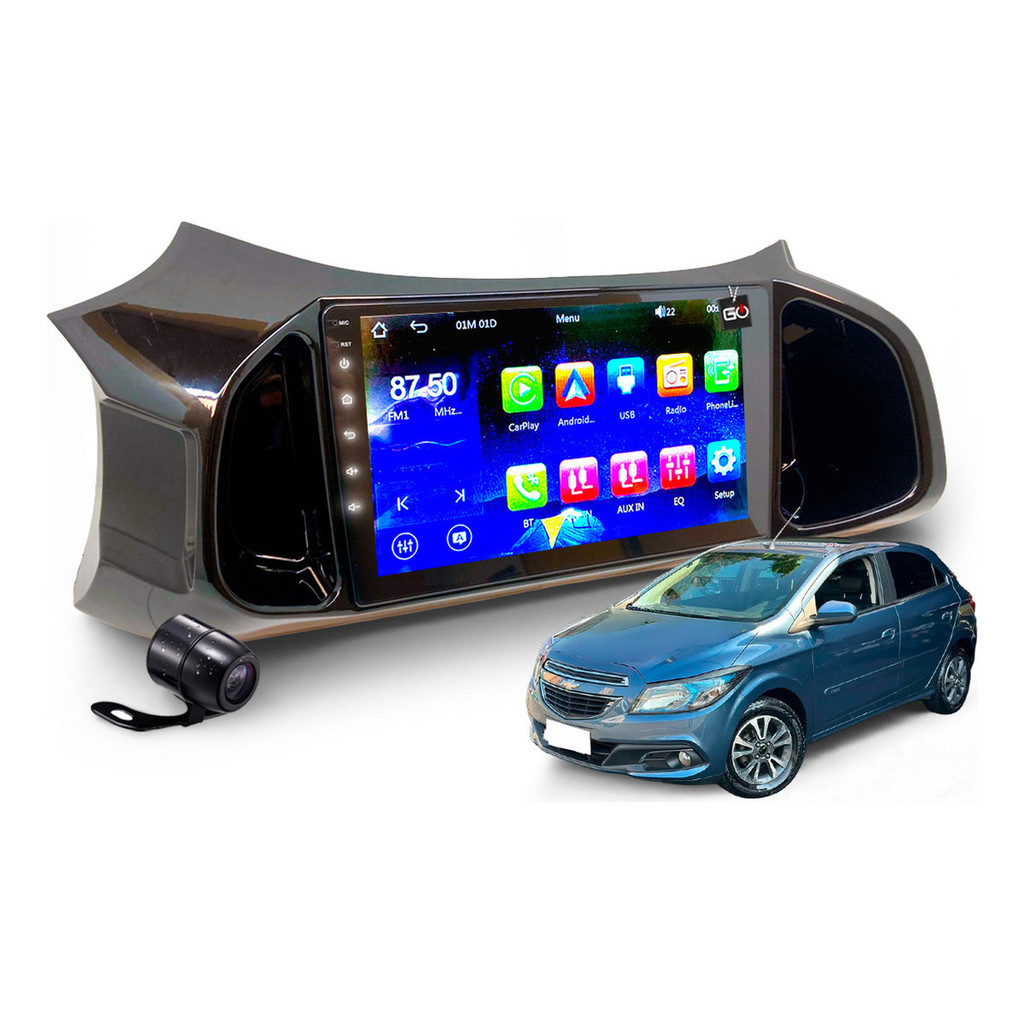 Kit Multimídia Mp10 Carplay Waze Onix Lt 2012-2016 Bluetooth