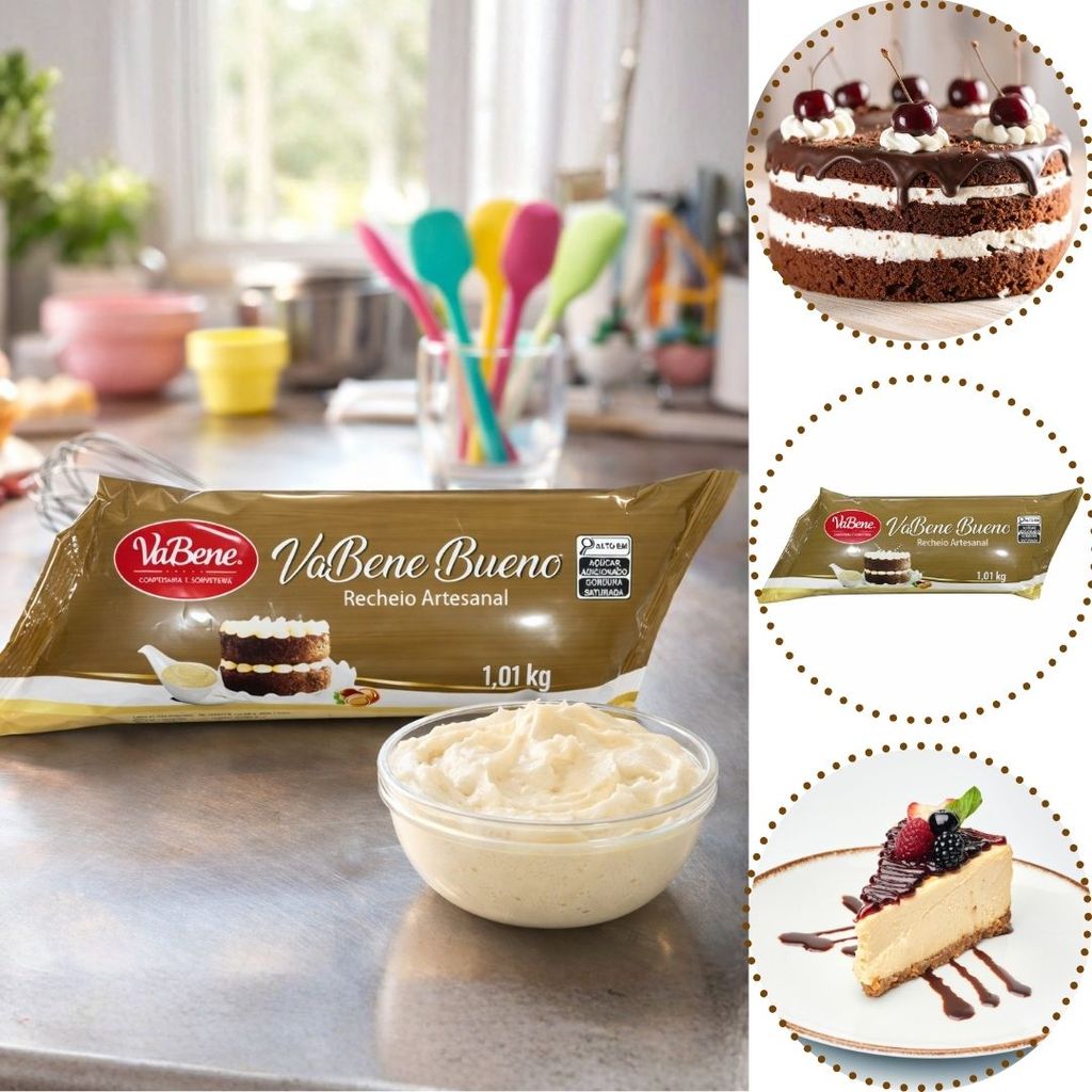 RECHEIO ARTESANAL CREME BUENO 1,01KG VABENE em Oferta na Shopee
