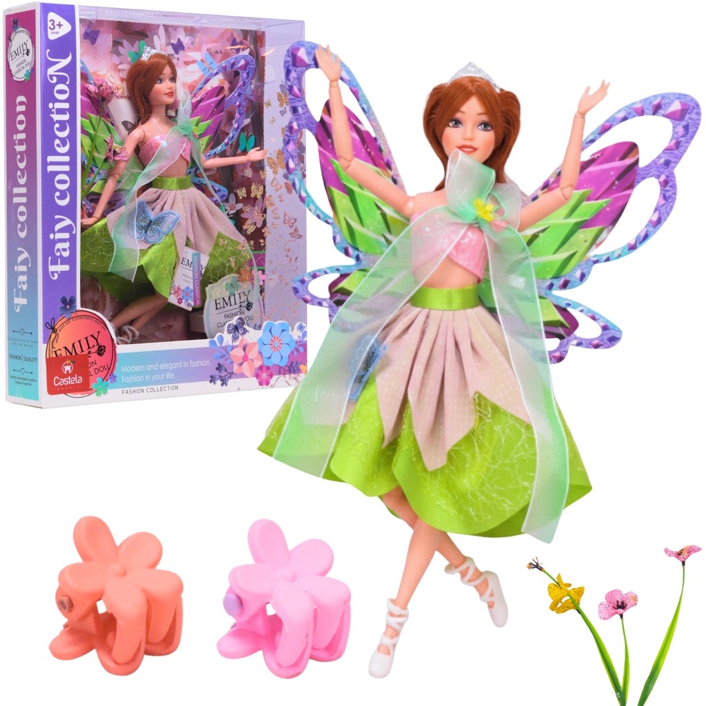 Boneca Articulada Emily Fada Borboleta Fairy Collection - Castela em Oferta na Shopee