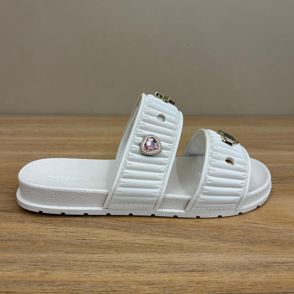 Sandália Infantil Molekinha 2341138 Menina Criança Decorada Chinelo Papete Brilho