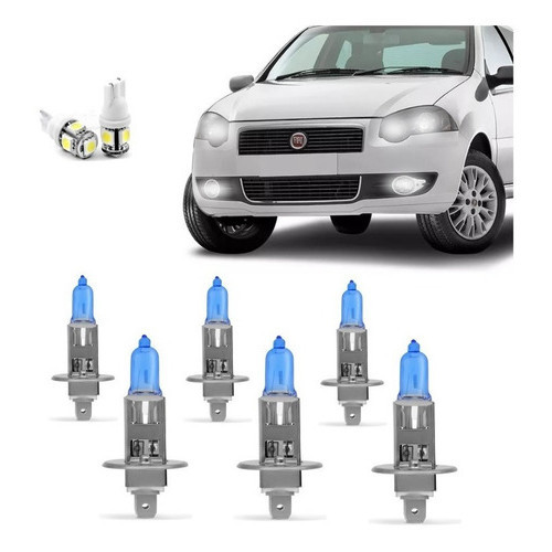 Kit Lampadas Siena Palio Strada G4 2009 2010 2011 2012 Super em Oferta na Shopee