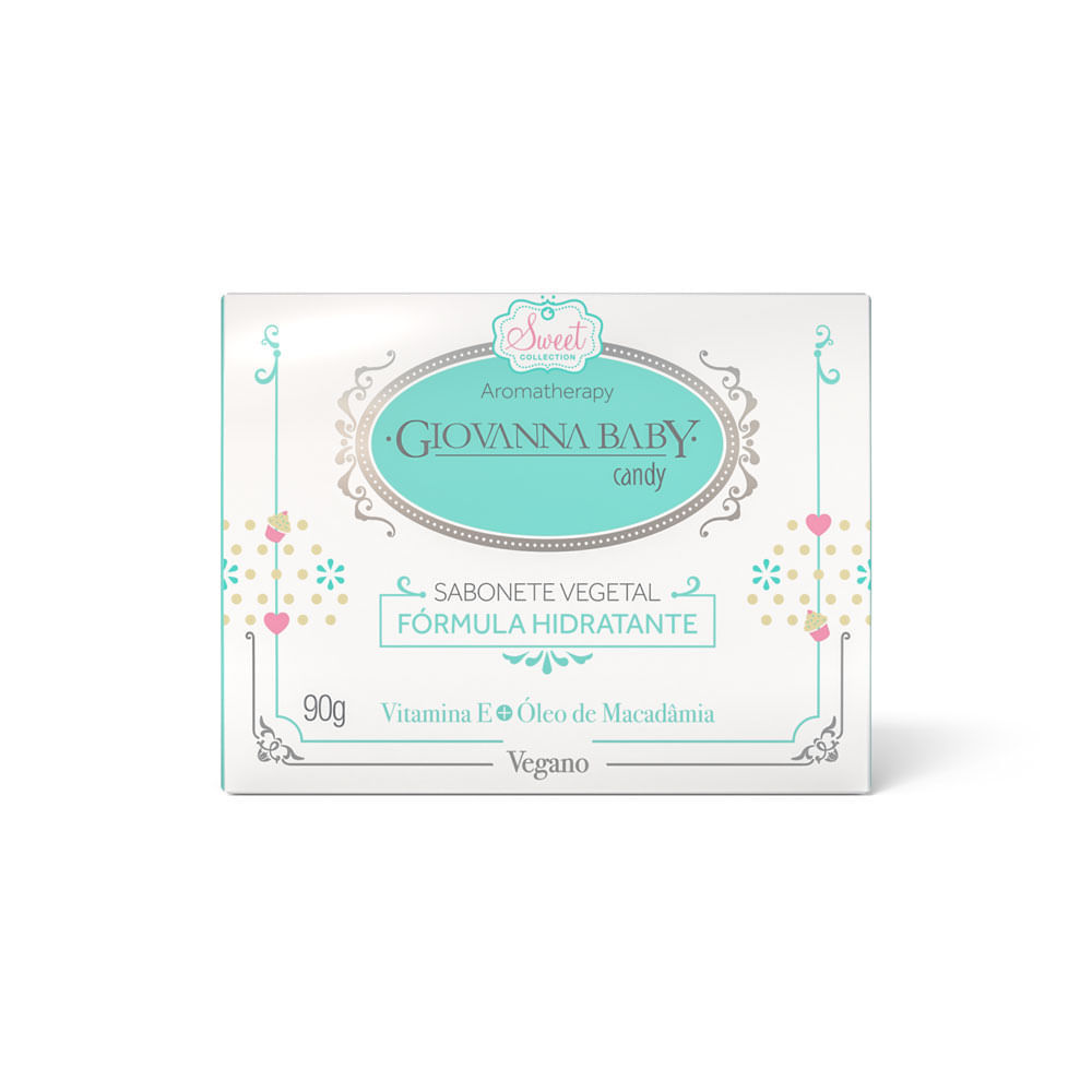 Sabonete em Barra Vegetal Giovanna Baby Candy Óleo de Macadâmia e Vitamina E 90g