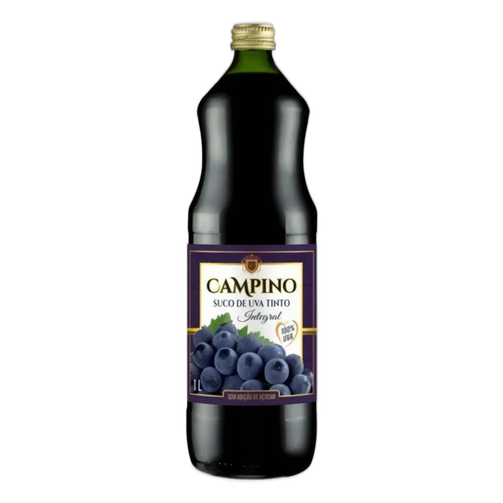 Suco De Uva Tinto Integral Campino 1 Litro 100% Uva Andradas