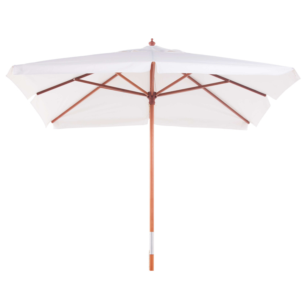 Ombrellone Quadrado Madeira 2,05 x 2,05M Branco Bel Lazer