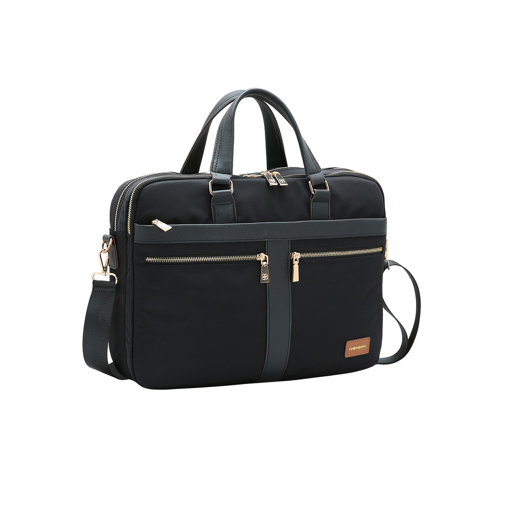 Pasta Executiva Chenson Preto em Twill Nylon